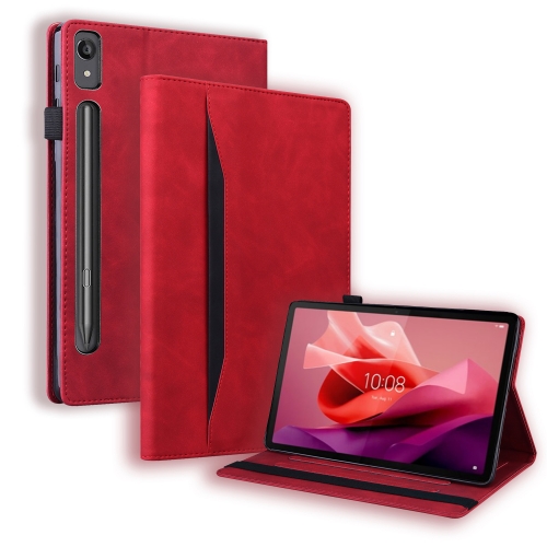 

For Lenovo Tab P12 12.7 Splicing Shockproof Leather Tablet Case(Red)