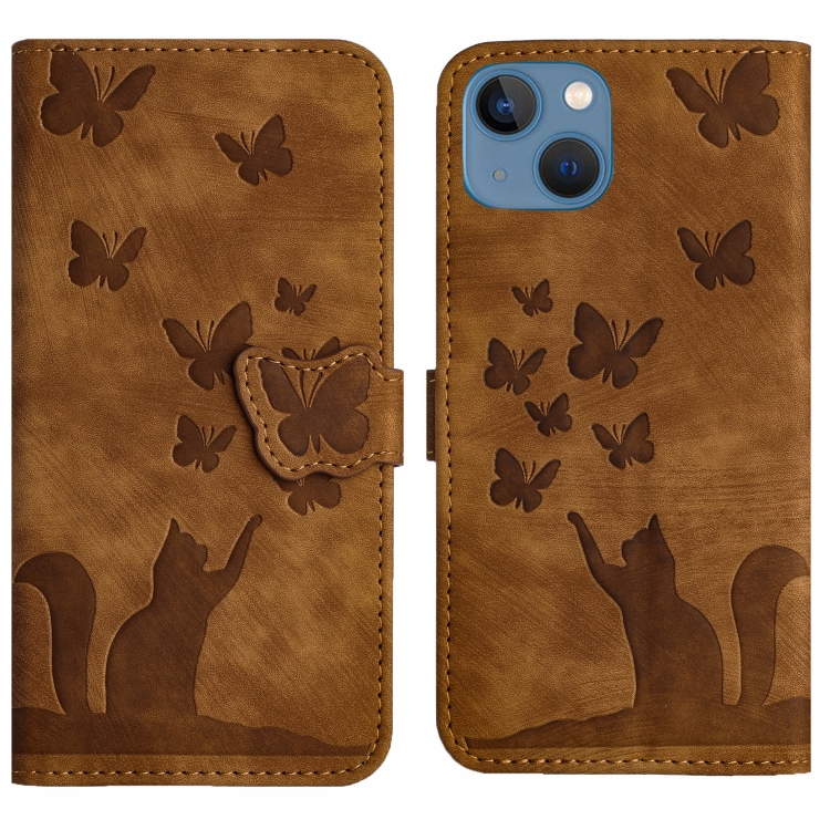 For iPhone 13 mini Butterfly Cat Embossing Flip Leather Phone Case(Brown)
For iPhone 13 mini Butterfly Cat Embossing Flip Leather Phone Case(Brown)