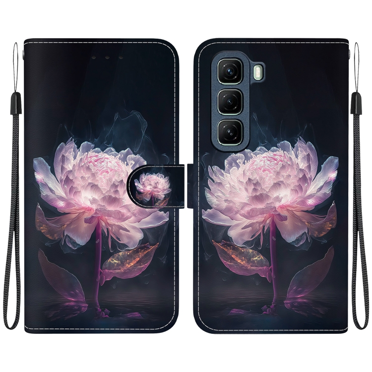 For Infinix Hot 50 4G Crystal Texture Colored Drawing Leather Phone Case(Purple Peony)
For Infinix Hot 50 4G Crystal Texture Colored Drawing Leather Phone Case(Purple Peony)