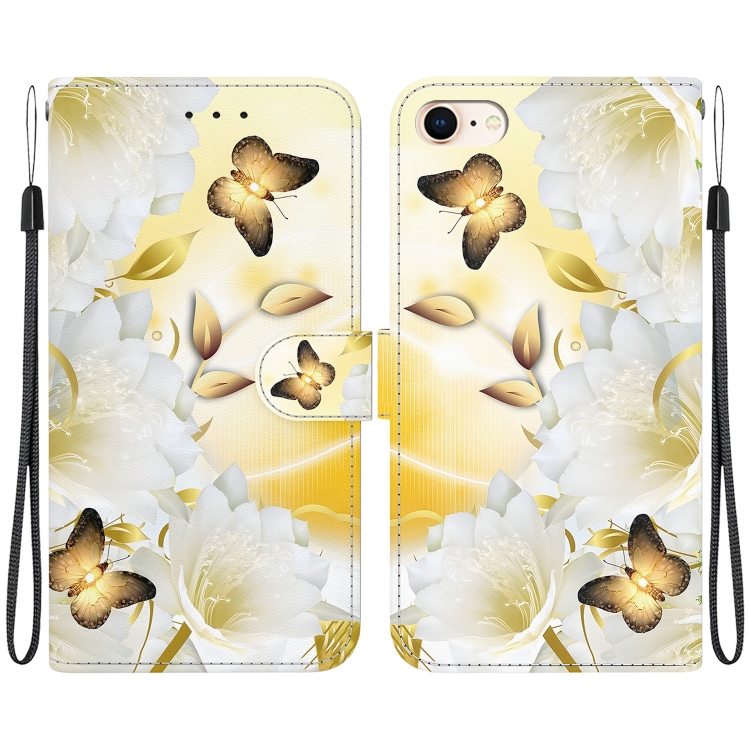 For iPhone SE 2022 / SE 2020 Crystal Texture Colored Drawing Leather Phone Case(Gold Butterfly Epiphyllum)
For iPhone SE 2022 / SE 2020 Crystal Texture Colored Drawing Leather Phone Case(Gold Butterfly Epiphyllum)