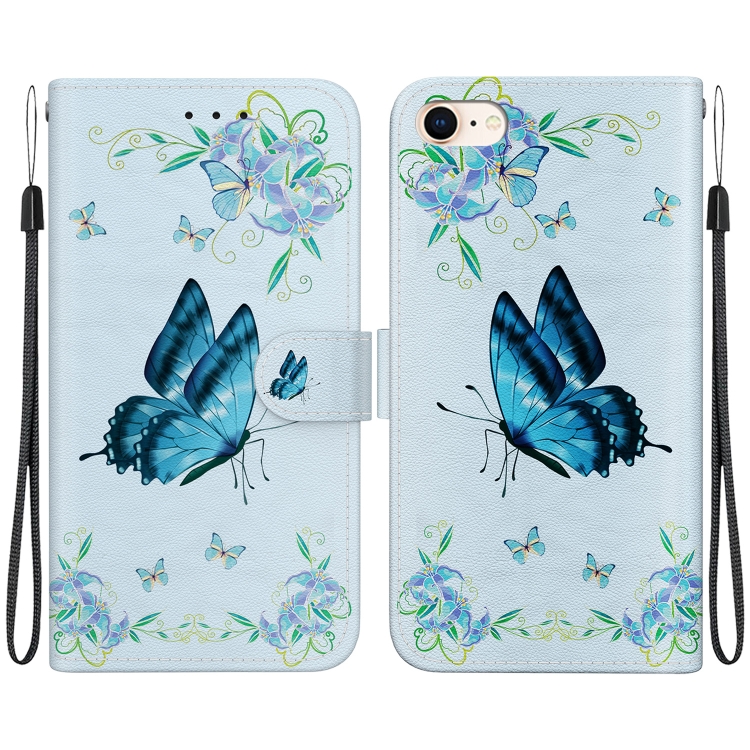 For iPhone SE 2022 / SE 2020 Crystal Texture Colored Drawing Leather Phone Case(Blue Pansies)
For iPhone SE 2022 / SE 2020 Crystal Texture Colored Drawing Leather Phone Case(Blue Pansies)