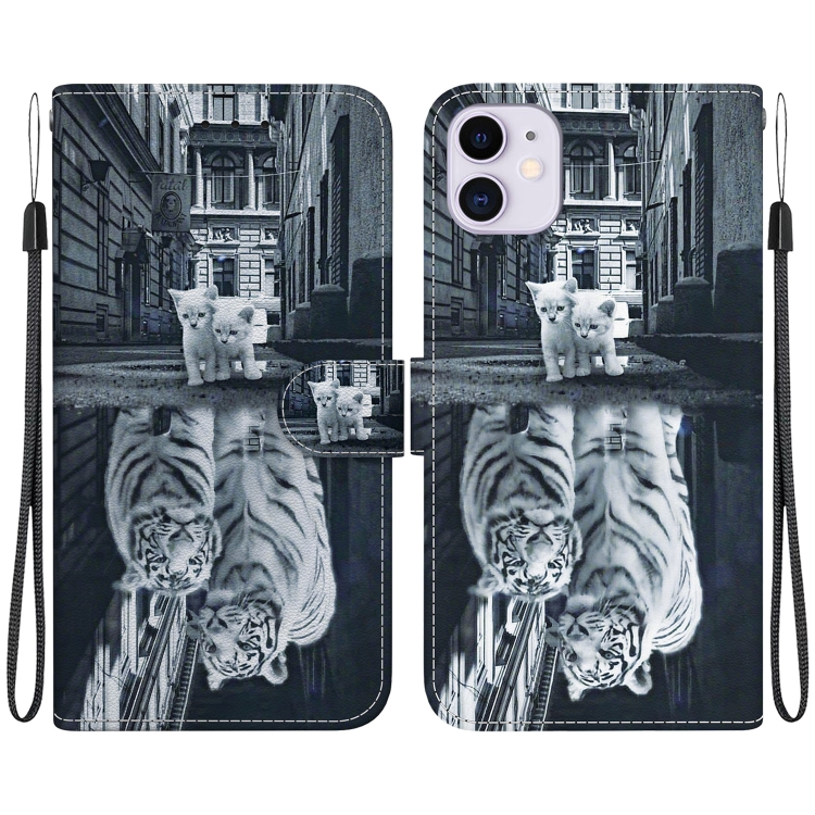 For iPhone 11 Crystal Texture Colored Drawing Leather Phone Case(Cat Tiger Reflection)
For iPhone 11 Crystal Texture Colored Drawing Leather Phone Case(Cat Tiger Reflection)