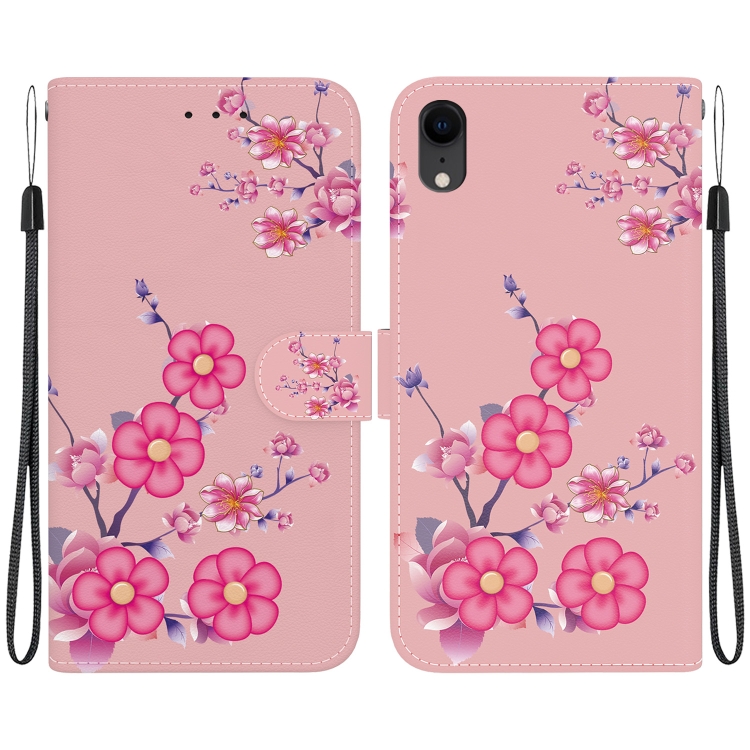 For iPhone XR Crystal Texture Colored Drawing Leather Phone Case(Cherry Blossoms)
For iPhone XR Crystal Texture Colored Drawing Leather Phone Case(Cherry Blossoms)
