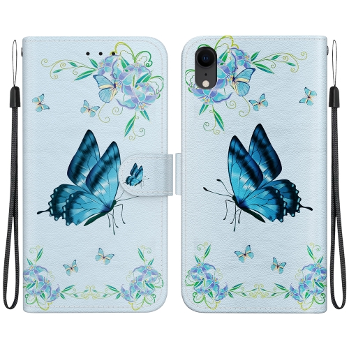 For iPhone XR Crystal Texture Colored Drawing Leather Phone Case(Blue Pansies)
For iPhone XR Crystal Texture Colored Drawing Leather Phone Case(Blue Pansies)
