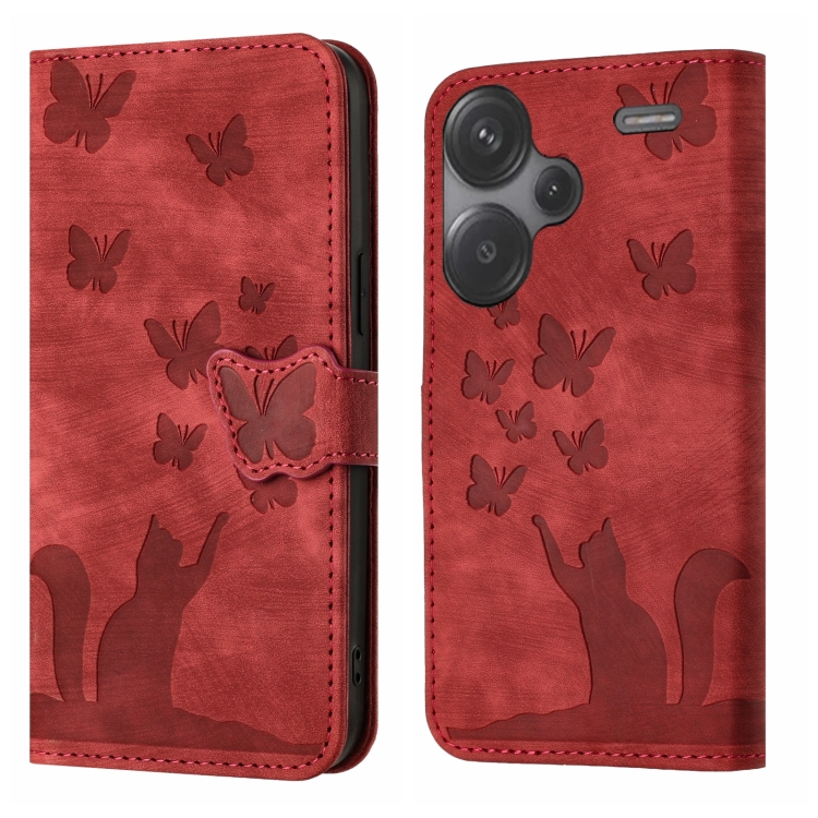 For Xiaomi Redmi Note 13 Pro+ 5G Butterfly Cat Embossing Flip Leather Phone Case(Red)
For Xiaomi Redmi Note 13 Pro+ 5G Butterfly Cat Embossing Flip Leather Phone Case(Red)
