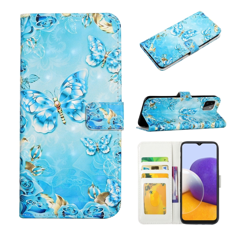 For Samsung Galaxy A22 5G Oil Embossed 3D Drawing Leather Phone Case(Blue Butterflies)
For Samsung Galaxy A22 5G Oil Embossed 3D Drawing Leather Phone Case(Blue Butterflies)