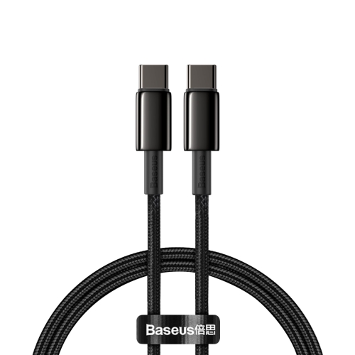 

Baseus Tungsten Gold Series 100W USB-C / Type-C to USB-C / Type-C Fast Charging Data Cable, Length:1m(Black)