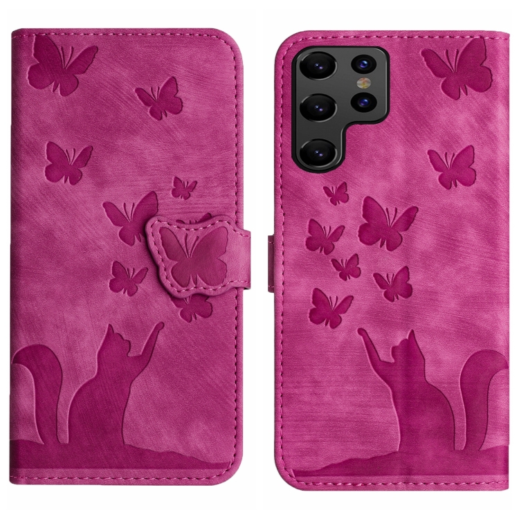 For Samsung Galaxy S23 Ultra 5G Butterfly Cat Embossing Flip Leather Phone Case(Pink) 
For Samsung Galaxy S23 Ultra 5G Butterfly Cat Embossing Flip Leather Phone Case(Pink)
