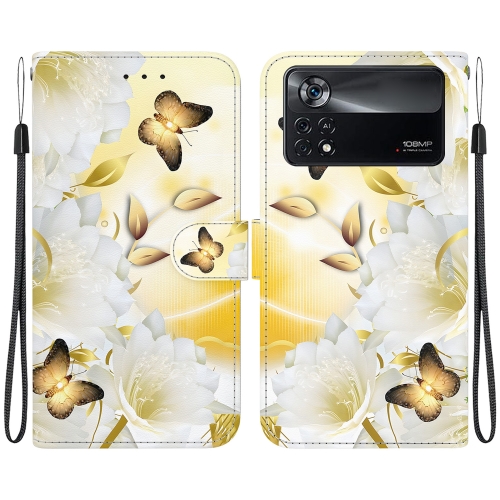 For Xiaomi Poco X4 Pro 5G Crystal Texture Colored Drawing Leather Phone Case(Gold Butterfly Epiphyllum)
For Xiaomi Poco X4 Pro 5G Crystal Texture Colored Drawing Leather Phone Case(Gold Butterfly Epiphyllum)