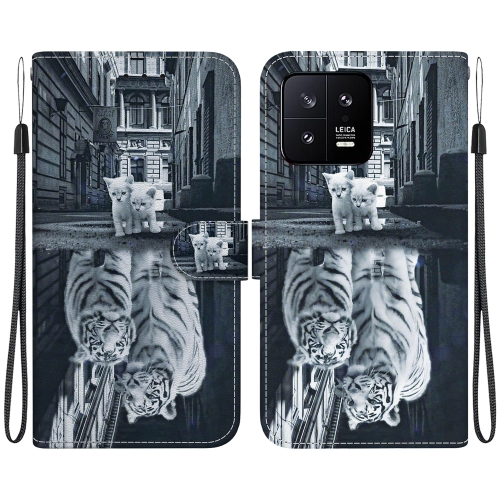 For Xiaomi 13 5G Crystal Texture Colored Drawing Leather Phone Case(Cat Tiger Reflection)
For Xiaomi 13 5G Crystal Texture Colored Drawing Leather Phone Case(Cat Tiger Reflection)