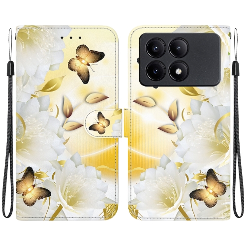 For Xiaomi Redmi K70E / Poco X6 Pro Crystal Texture Colored Drawing Leather Phone Case(Gold Butterfly Epiphyllum)
For Xiaomi Redmi K70E / Poco X6 Pro Crystal Texture Colored Drawing Leather Phone Case(Gold Butterfly Epiphyllum)