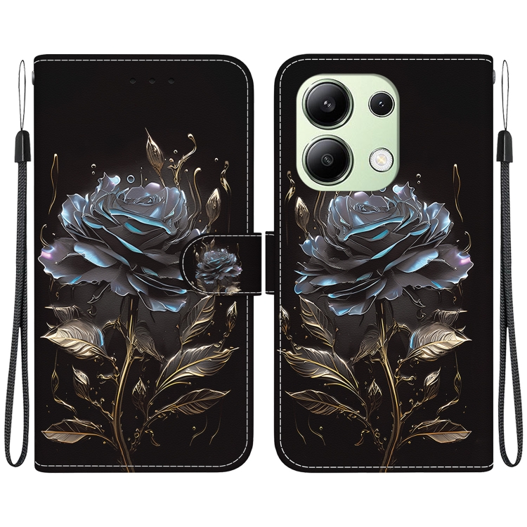 For Xiaomi Redmi Note 13 4G Global Crystal Texture Colored Drawing Leather Phone Case(Black Rose)
For Xiaomi Redmi Note 13 4G Global Crystal Texture Colored Drawing Leather Phone Case(Black Rose)
