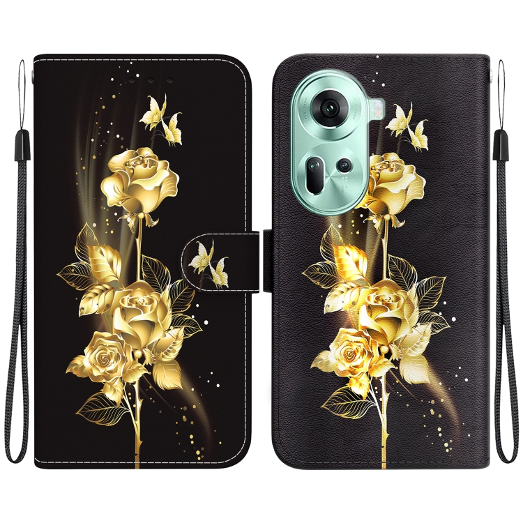 For OPPO Reno11 Global Crystal Texture Colored Drawing Leather Phone Case(Gold Butterfly Rose)
For OPPO Reno11 Global Crystal Texture Colored Drawing Leather Phone Case(Gold Butterfly Rose)
