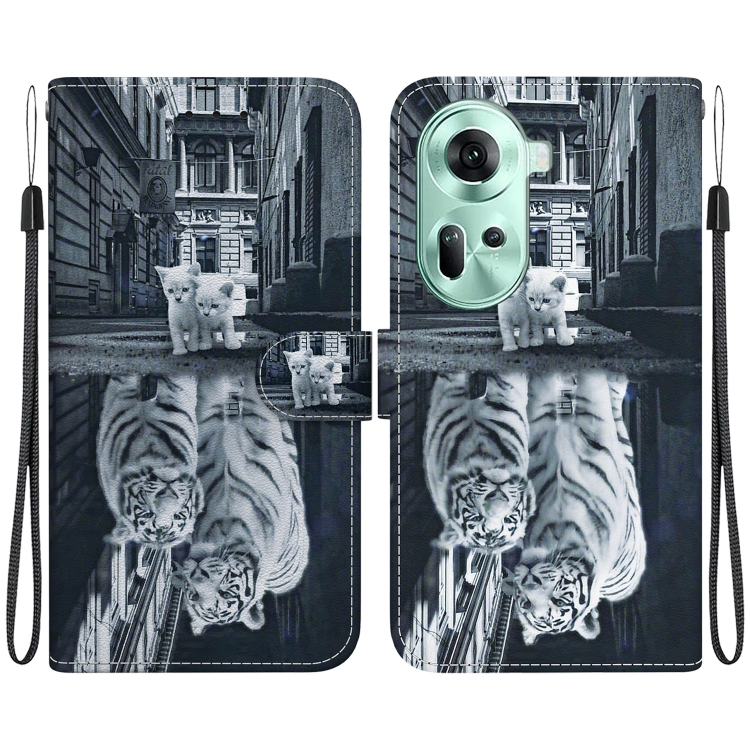 For OPPO Reno11 Global Crystal Texture Colored Drawing Leather Phone Case(Cat Tiger Reflection)
For OPPO Reno11 Global Crystal Texture Colored Drawing Leather Phone Case(Cat Tiger Reflection)