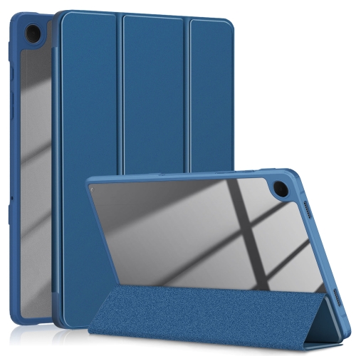 For Samsung Galaxy Tab A9+ Acrylic 3-folding Solid Color Smart Leather Tablet Case(Blue)
For Samsung Galaxy Tab A9+ Acrylic 3-folding Solid Color Smart Leather Tablet Case(Blue)