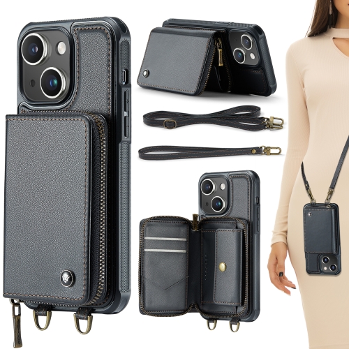 For iPhone 15 JEEHOOD C22 Series Zipper Wallet Leather Phone Case with Dual Lanyard(Black)
For iPhone 15 JEEHOOD C22 Series Zipper Wallet Leather Phone Case with Dual Lanyard(Black)