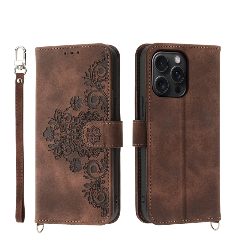 For iPhone 15 Pro Max Skin-feel Flowers Embossed Wallet Leather Phone Case(Brown)
For iPhone 15 Pro Max Skin-feel Flowers Embossed Wallet Leather Phone Case(Brown)