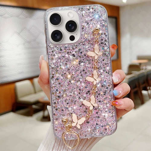 For iPhone 15 Pro Max Starry Sequin Butterfly Chain Epoxy TPU Phone Case(Pink)
For iPhone 15 Pro Max Starry Sequin Butterfly Chain Epoxy TPU Phone Case(Pink)