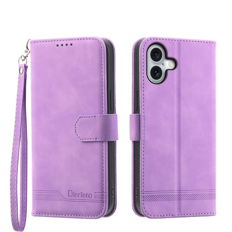 For iPhone 16 Plus Dierfeng Dream Line TPU Hybrid PU Leather Phone Case(Purple)
For iPhone 16 Plus Dierfeng Dream Line TPU Hybrid PU Leather Phone Case(Purple)