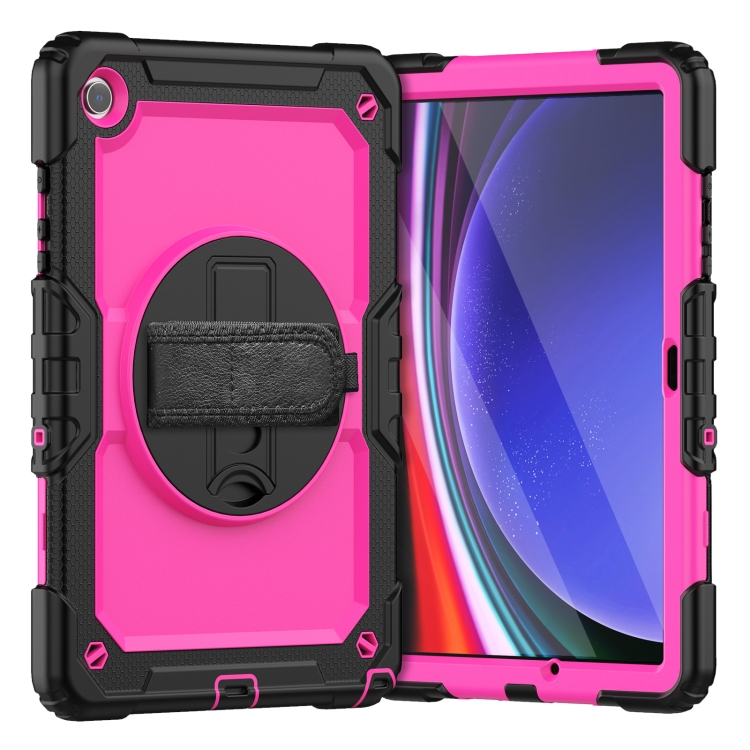 For Samsung Galaxy Tab A9+ Silicone + PC Tablet Case with Shoulder Strap(Black+Rose Red)
For Samsung Galaxy Tab A9+ Silicone + PC Tablet Case with Shoulder Strap(Black+Rose Red)