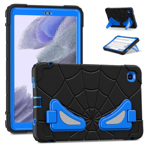 

For Samsung Galaxy Tab A7 Lite T220 Spider Silicone Hybrid PC Shockproof Tablet Case(Black Blue)