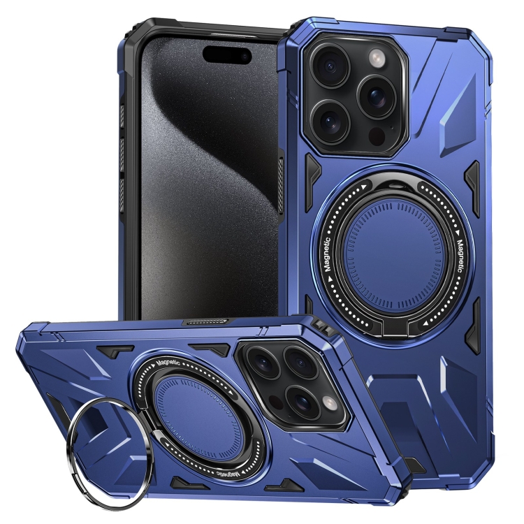 For iPhone 15 Pro MagSafe Magnetic Shockproof Phone Case with Ring Holder(Navy Blue)
For iPhone 15 Pro MagSafe Magnetic Shockproof Phone Case with Ring Holder(Navy Blue)