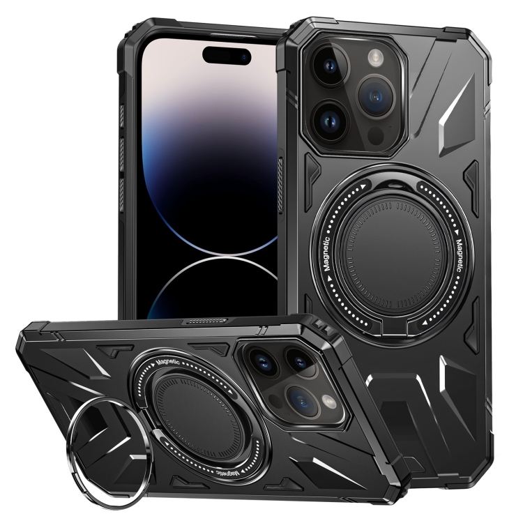 For iPhone 14 Pro MagSafe Magnetic Shockproof Phone Case with Ring Holder(Black)
For iPhone 14 Pro MagSafe Magnetic Shockproof Phone Case with Ring Holder(Black)