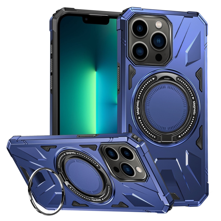 For iPhone 13 Pro Max MagSafe Magnetic Shockproof Phone Case with Ring Holder(Navy Blue)
For iPhone 13 Pro Max MagSafe Magnetic Shockproof Phone Case with Ring Holder(Navy Blue)