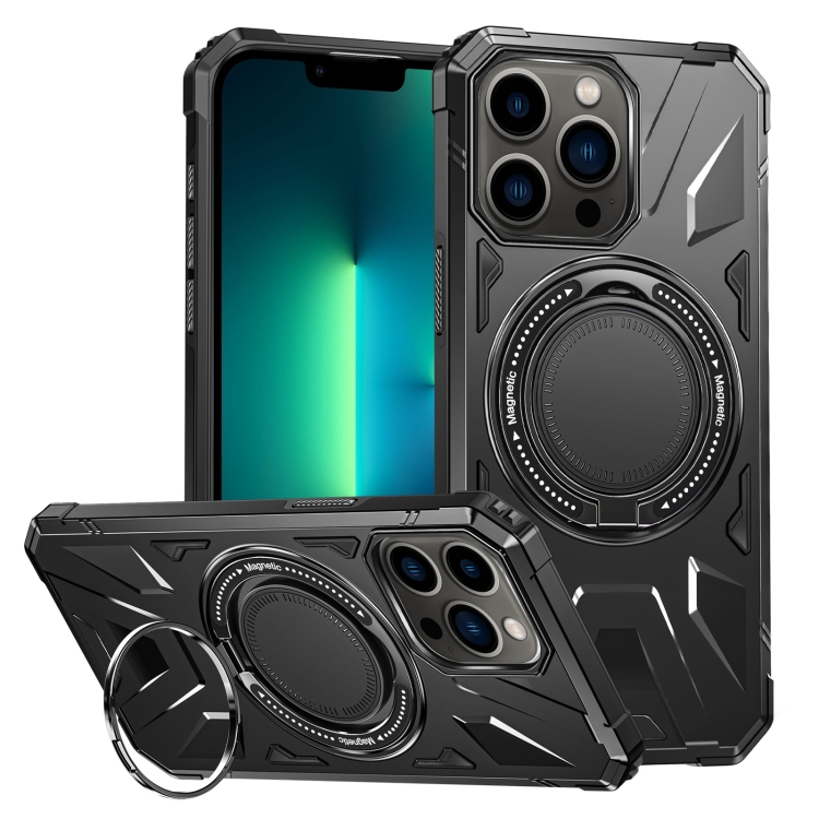 For iPhone 13 Pro Max MagSafe Magnetic Shockproof Phone Case with Ring Holder(Black)
For iPhone 13 Pro Max MagSafe Magnetic Shockproof Phone Case with Ring Holder(Black)