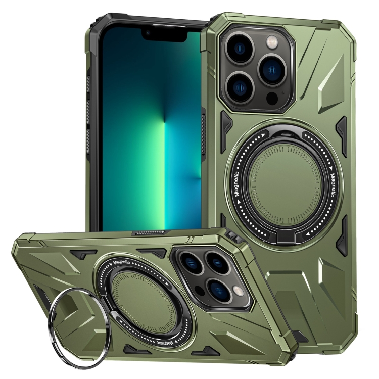 For iPhone 13 Pro Max MagSafe Magnetic Shockproof Phone Case with Ring Holder(Dark Green)
For iPhone 13 Pro Max MagSafe Magnetic Shockproof Phone Case with Ring Holder(Dark Green)