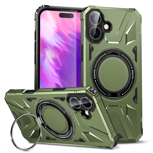 For iPhone 16 MagSafe Magnetic Shockproof Phone Case with Ring Holder(Dark Green)
For iPhone 16 MagSafe Magnetic Shockproof Phone Case with Ring Holder(Dark Green)