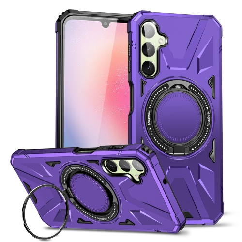 For Samsung Galaxy A24 5G MagSafe Magnetic Shockproof Phone Case with Ring Holder(Purple)
For Samsung Galaxy A24 5G MagSafe Magnetic Shockproof Phone Case with Ring Holder(Purple)