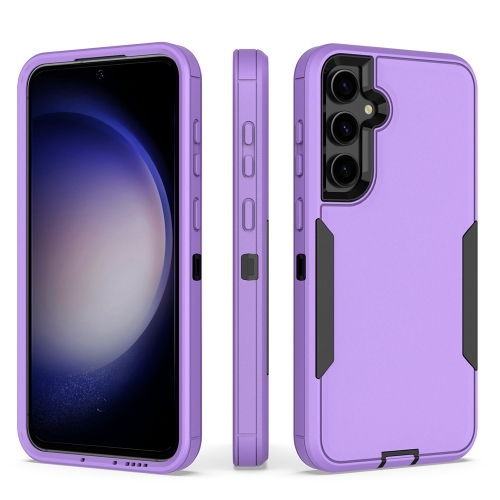 

For Samsung Galaxy S23 FE 5G 2 in 1 Magnetic PC + TPU Phone Case(Purple+Black)
