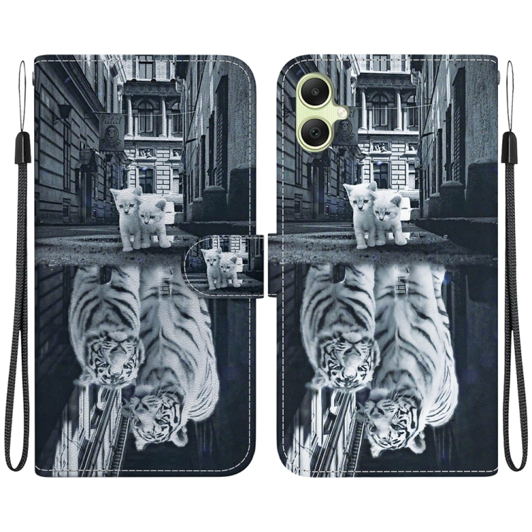 For Samsung Galaxy A05 Crystal Texture Colored Drawing Leather Phone Case(Cat Tiger Reflection)
For Samsung Galaxy A05 Crystal Texture Colored Drawing Leather Phone Case(Cat Tiger Reflection)