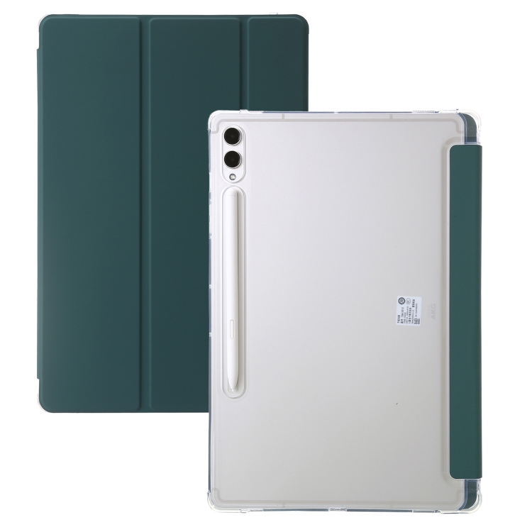 For Samsung Galaxy Tab S9+ 3-Fold Clear Acrylic Leather Tablet Case(Deep Green)
For Samsung Galaxy Tab S9+ 3-Fold Clear Acrylic Leather Tablet Case(Deep Green)