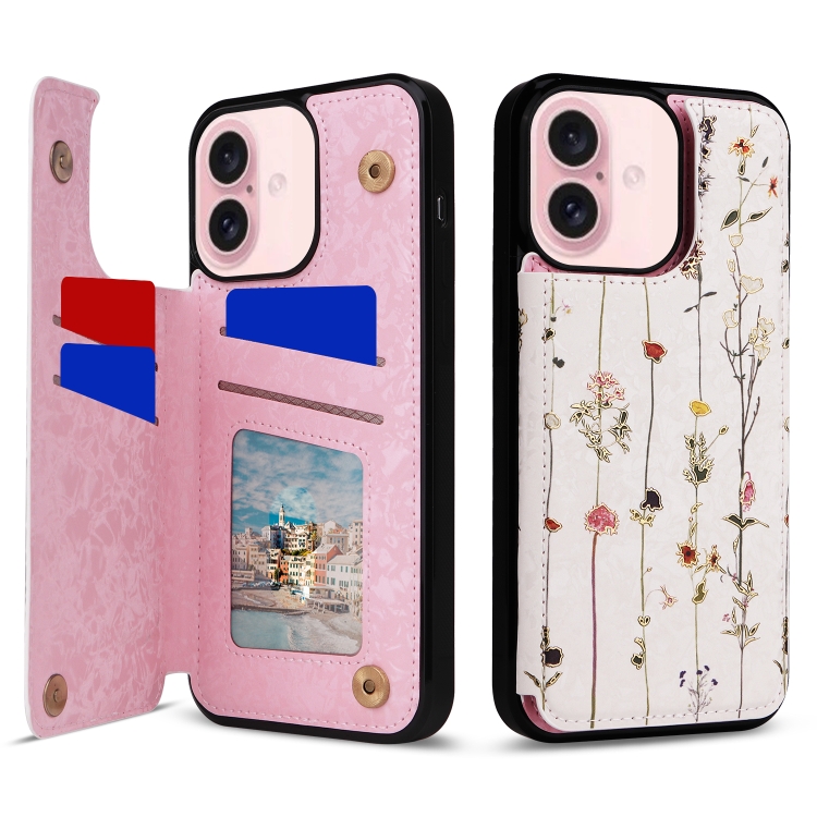 For iPhone 16 Printed Double Buckle RFID Anti-theft Phone Case(Dried Flower World)
For iPhone 16 Printed Double Buckle RFID Anti-theft Phone Case(Dried Flower World)