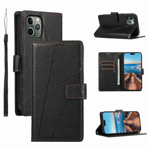 For iPhone 11 Pro Max PU Genuine Leather Texture Embossed Line Phone Case(Black)
For iPhone 11 Pro Max PU Genuine Leather Texture Embossed Line Phone Case(Black)