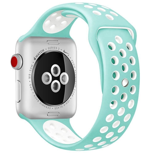 For Apple Watch Series 7 41mm / 6 & SE & 5 & 4 40mm / 3 & 2 & 1 38mm Sport Silicone Watch Band Standard Edition(White Green)
For Apple Watch Series 7 41mm / 6 & SE & 5 & 4 40mm / 3 & 2 & 1 38mm Sport Silicone Watch Band Standard Edition(White Green)