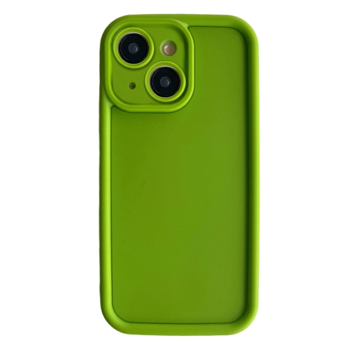 

For iPhone 14 Fine Hole Shockproof Frame Frosted TPU Phone Case(Green)