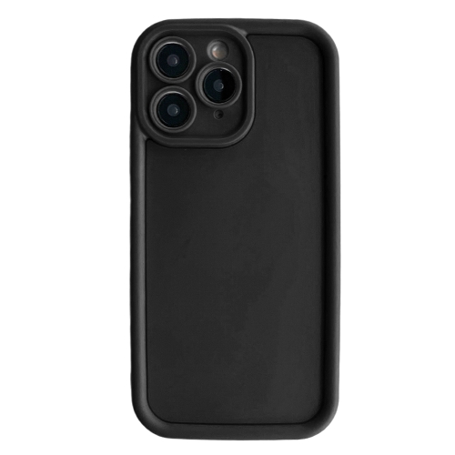 

For iPhone 11 Pro Max Fine Hole Shockproof Frame Frosted TPU Phone Case(Black)