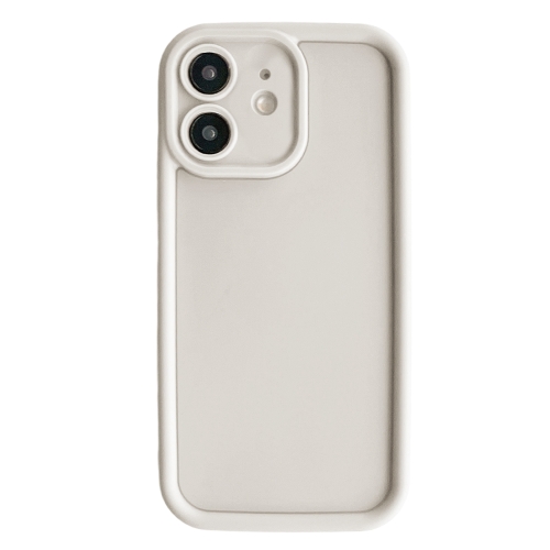 

For iPhone 11 Fine Hole Shockproof Frame Frosted TPU Phone Case(Beige)