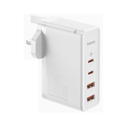 Baseus GaN5 Pro Fast Charger 100W Type-Cx2 + USBx2 with 1m Type-C Cable, UK Plug(White)
Baseus GaN5 Pro Fast Charger 100W Type-Cx2 + USBx2 with 1m Type-C Cable, UK Plug(White)