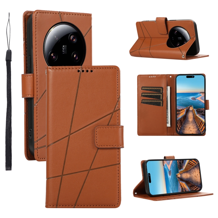 For Xiaomi 13 Ultra PU Genuine Leather Texture Embossed Line Phone Case(Brown)
For Xiaomi 13 Ultra PU Genuine Leather Texture Embossed Line Phone Case(Brown)