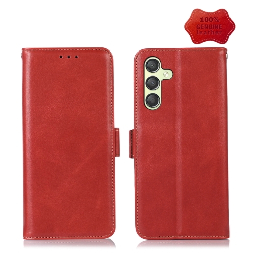 

For Xiaomi 14 Magnetic Crazy Horse Texture Genuine Leather RFID Phone Case(Red)