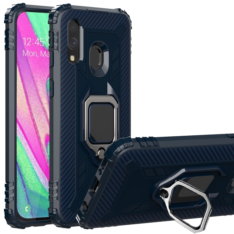 For Samsung Galaxy A20e Carbon Fiber Protective Case with 360 Degree Rotating Ring Holder(Blue)
For Samsung Galaxy A20e Carbon Fiber Protective Case with 360 Degree Rotating Ring Holder(Blue)