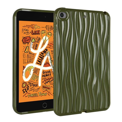 

For iPad mini 5 / 4 / 3 / 2 / 1 Jelly Color Water Ripple TPU Tablet Case(Dark Green)