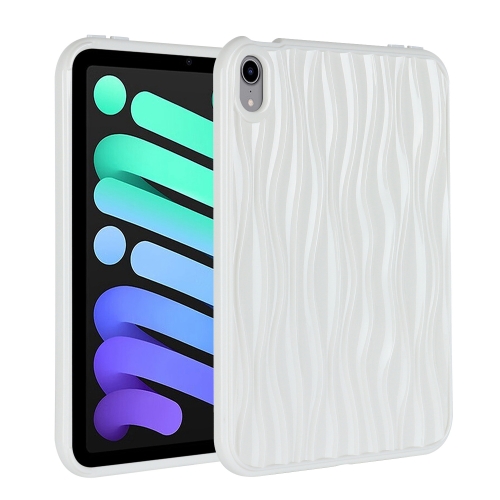 

For iPad mini 6 Jelly Color Water Ripple TPU Tablet Case(White)