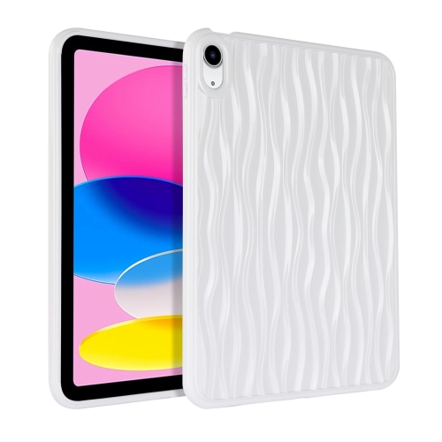 

For iPad 10th Gen 10.9 2022 Jelly Color Water Ripple TPU Tablet Case(White)