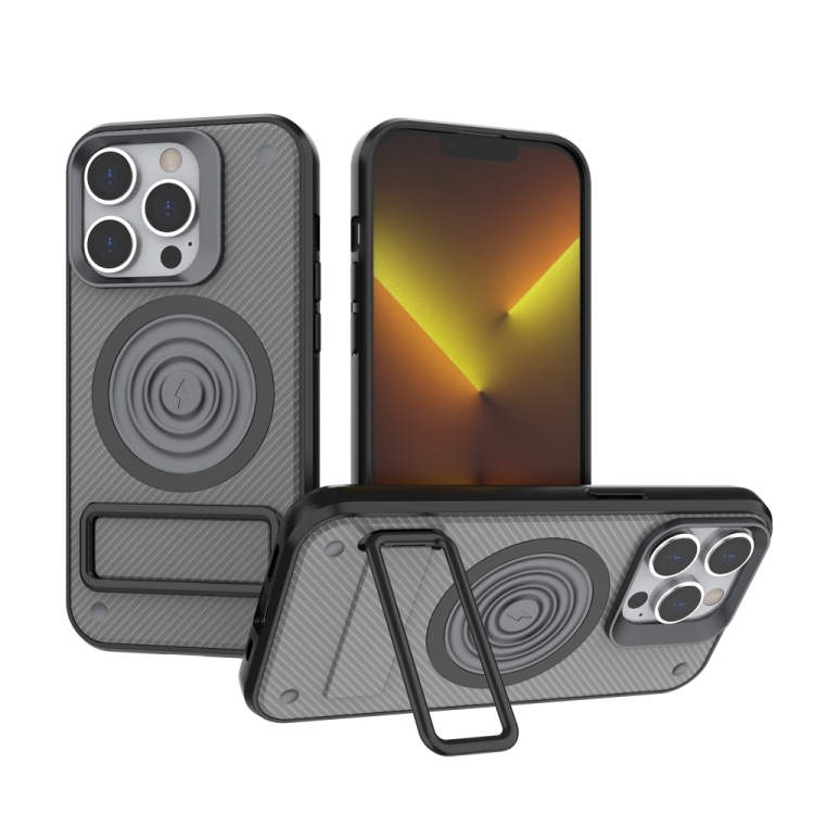 For iPhone 14 Pro Carbon Fiber Texture PC + TPU Phone Case with Metal Holder(Grey)
For iPhone 14 Pro Carbon Fiber Texture PC + TPU Phone Case with Metal Holder(Grey)