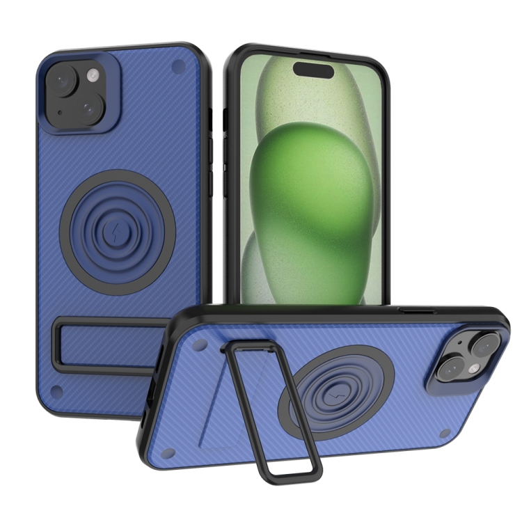 For iPhone 14 Plus Carbon Fiber Texture PC + TPU Phone Case with Metal Holder(Blue)
For iPhone 14 Plus Carbon Fiber Texture PC + TPU Phone Case with Metal Holder(Blue)